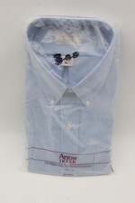 Vintage Arrow Dover Blue Dress Shirt Mens 18 1/2 - 33 New Sealed Big