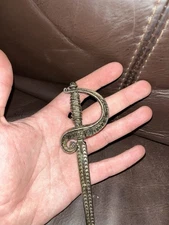 Vintage Walt Disney World Double Sided Miniature Brass Sword Letter Opener RARE