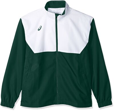 ASICS Jr. 302739 Boys Upsurge Jacket, Forest/White Size X-Large