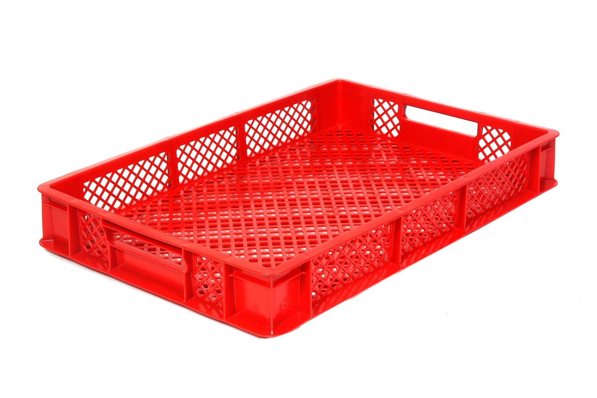 Kanister-vertrieb Bäckerkisten 600x400x230 Mm – 4er Set, Stapelbar, Lebensmittelecht HDPE, Braun – Für Brot, Gebäck, Obst & Gemüse