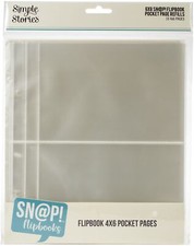 Simple Stories Sn p Pocket Pages For Flipbooks 10/Pkg 2 4X6 Pockets Pack of 3 