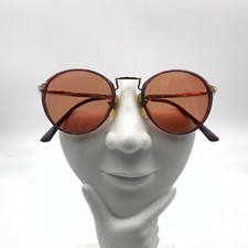 Vintage Lamy 434V Blue Pink Gold Metal Oval Sunglasses FRAMES ONLY