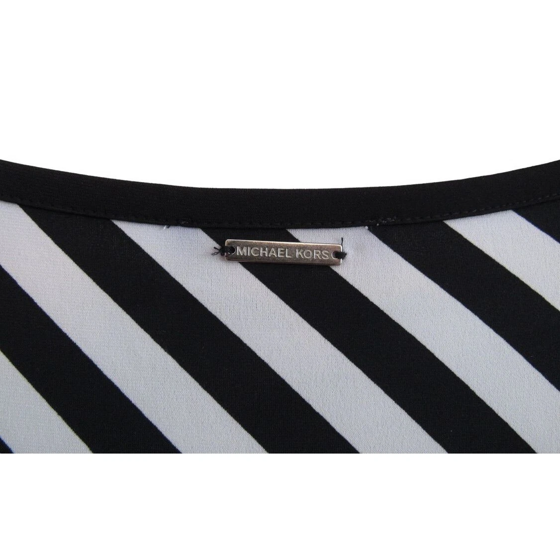 Abito Michael Kors MK bianco e nero manica a tulipani taglia P