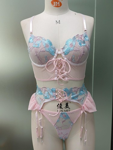 Pink Sexy Women Lingerie Lace Bra Thong Set Babydoll Sleepwear G-string Pajamas - Picture 53 of 113