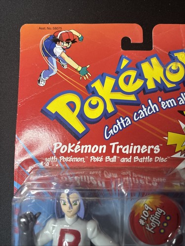 Vintage 1999 Hasbro Pokemon Trainers James and Koffing #105 NOS - Picture 4 of 6