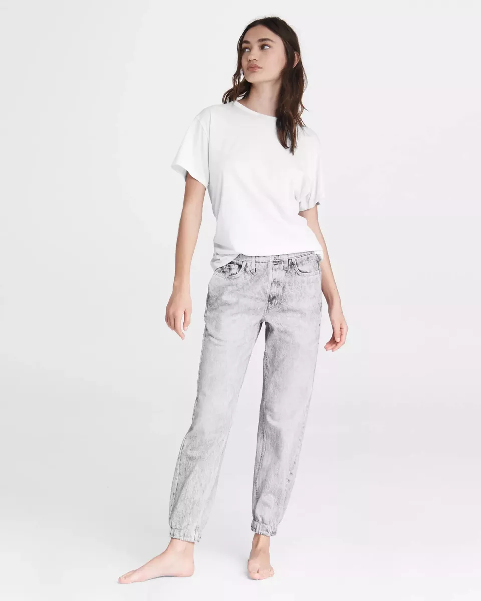 Rag Bone Miramar Trompe L Oeil Cotton Jogger Sweatpants in Acid