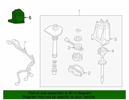 Bobina de ignição genuína GM 1984-1990 Cadillac Chevrolet GMC Pontiac base 12498335 - Imagem 2 de 3