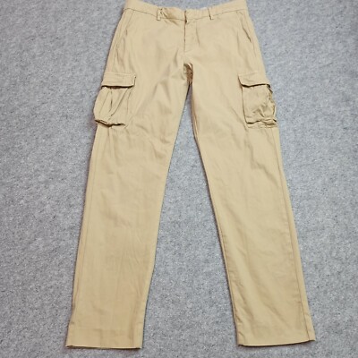 NN07 Herren Django Cargohose W31 L32 (Label: W32) Beige Konisch Knöchel Hose
