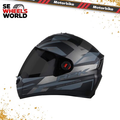 Steelbird SBA-1 R2K Wings Gravity full Face ABS Helmet with clear smoke  visor