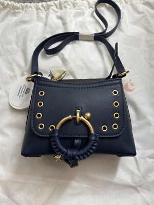 See By Chloe Joan SBC Leather Mini Shoulder Hobo Bag in Graphite