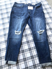 KanCan Women's Distressed Skinned Knee Skinny Jeans High Rise Ankle Skinny 3XL