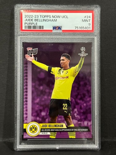 Jude Bellingham [Purple] #24 2022 Topps Now UEFA Champions League card