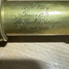 1800’S U.S. NAVY OFFICER OF THE DECK BRASS TELESCOPE A. BARDOU PARIS NO. 738