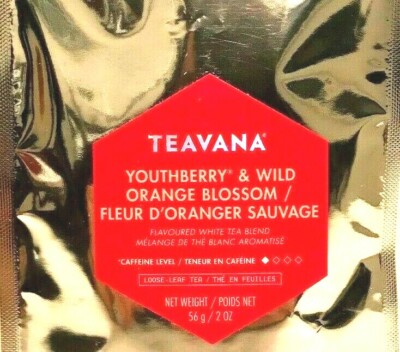 NEW! TEAVANA YOUTHBERRY & WILD ORANGE BLOSSOM 2 OZ FACTORY SEALED TEA BAG     
