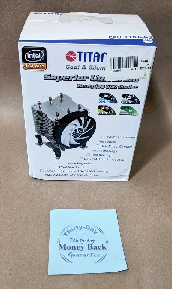 NEW Titan 95mm 4pin PWM TTC-NK35TZ/RPW/V5 CPU Cooler for LGA 2011/1156/775/1366 - Image 2 of 4