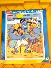 VINTAGE DISNEY Aladdin WOOD PUZZLE- PLAYSKOOL- SEALED IN ORIG PKG GENIE 287-03