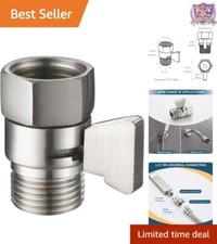 Brass Shut Off Valve 0.5 Inch Dual Shower Flow Control Durable Water Saver
