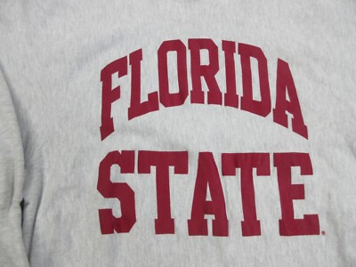 ウォームアップウェア Champion FLORIDA STATE Reverse Weave XL VINTAGE 90s Champion Sweater Mens XL Gray Florida State