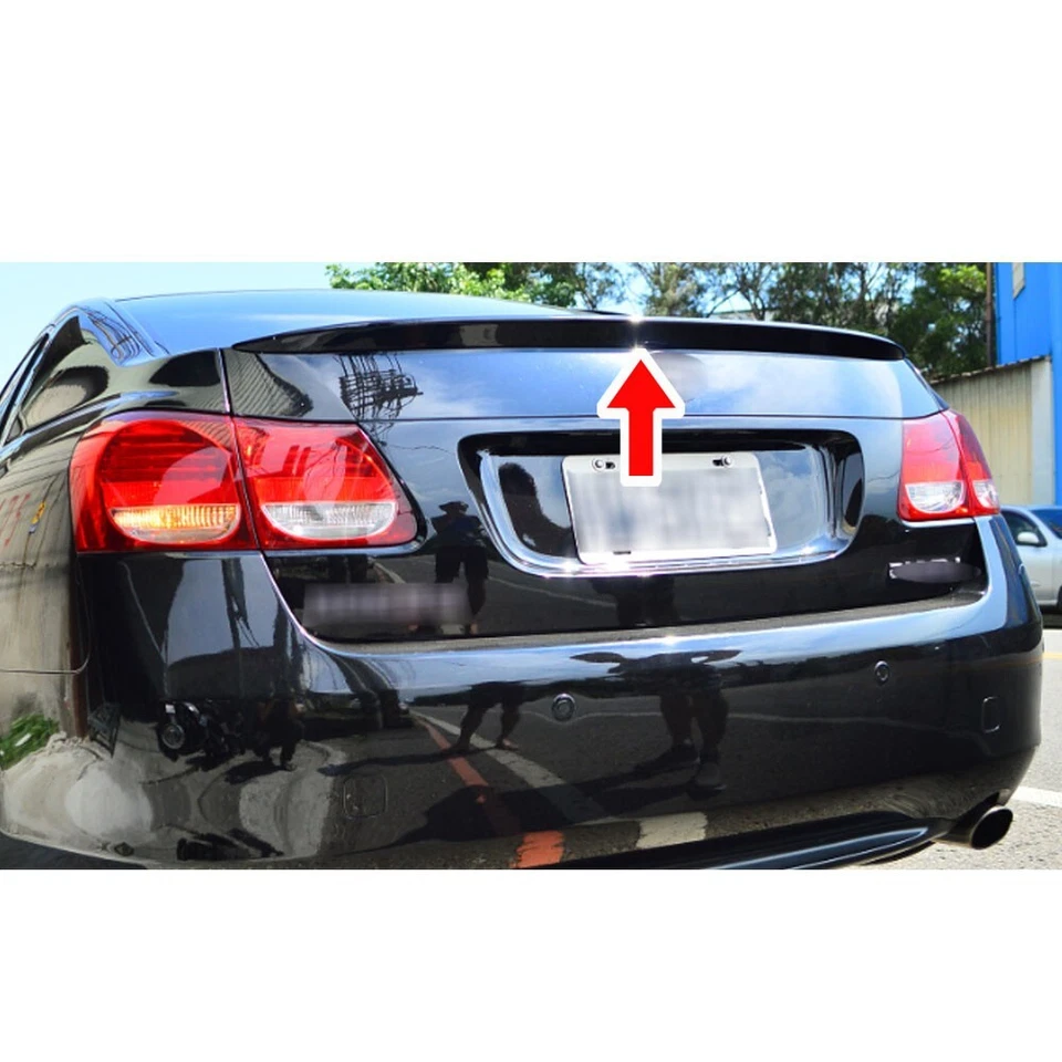 PAINTED BLACK FIT LEXUS GS300 GS350 GS400 GS430 GS460 REAR TRUNK BOOT SPOILER Foto 4 de 4