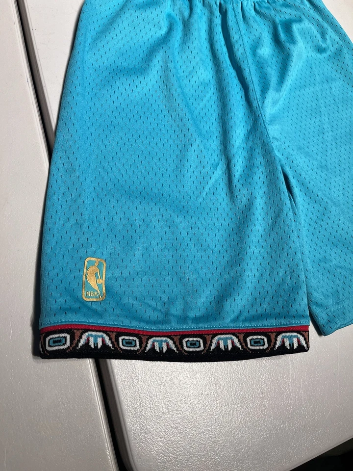 Pantalones Cortos Memphis Grizzlies Niño’s L 14 16 Verde Teal Mitchell & Ness NBA Baloncesto Foto 4 de 4