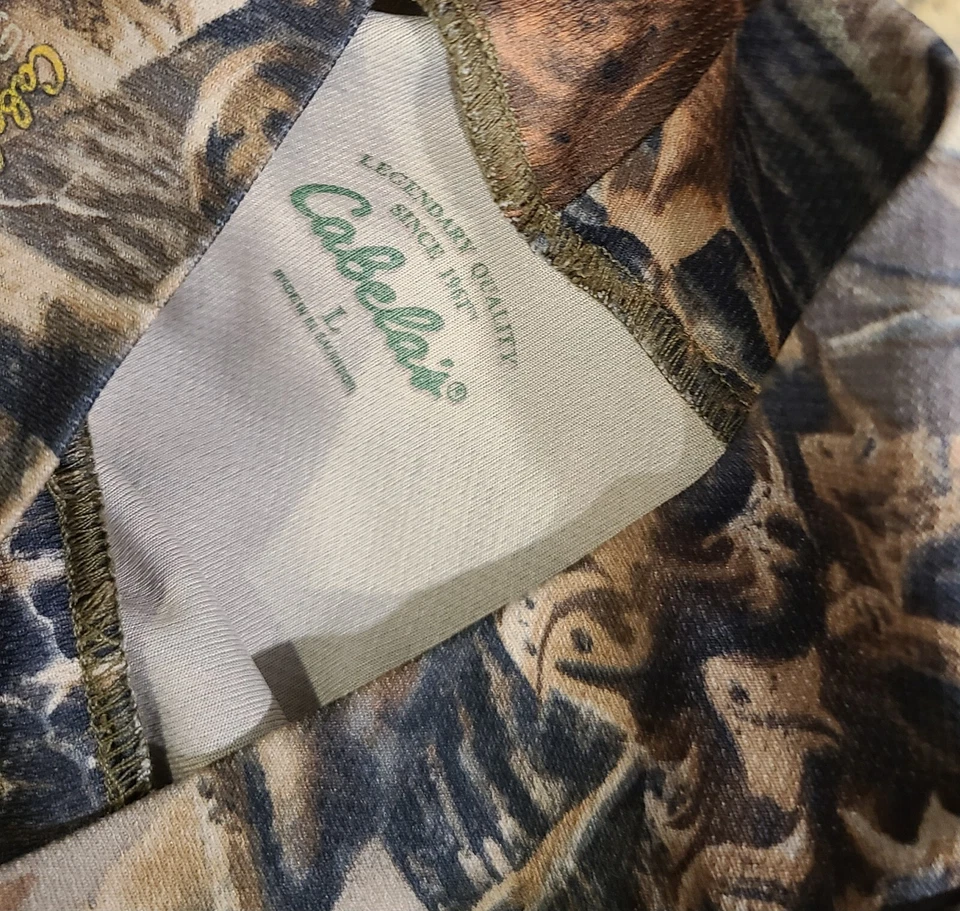 VTG?? Cabelas Seclusion 3D Thermal Camo Long Johns Pants Mens L Scenskinz E47 - Image 3 of 4