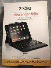 ZAGG Messenger Folio Tablet Keyboard Case iPad Air/Air 2/9.7-inch iPad Pro/iPad