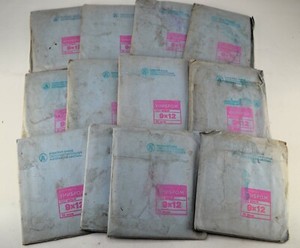 12 USSR 9x12cm EXPIRED UNIBROM GLOSSY WHITE SLIM PHOTOPAPER PACKS 1987 (SET 7)