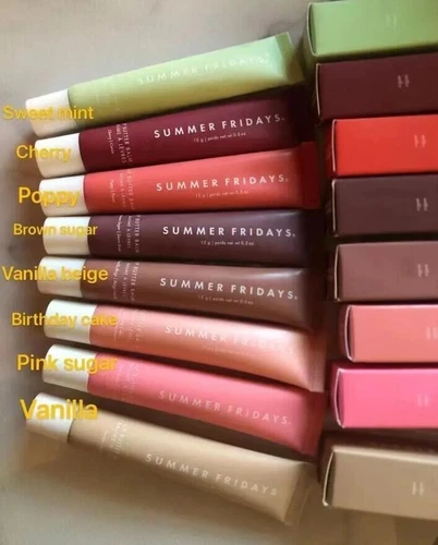 Summer Friday Lip Butter Balm Birthday Cake Pink Sugar 0.5 oz/15g New With Box