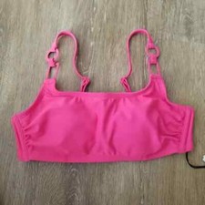 NWT Shade  Shore Pink Ring Detail Bikini Top Size 32C