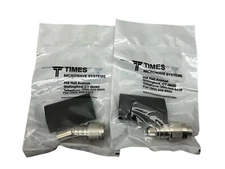 (SET 2) Times Microwave Systems EZ-400-NM-75 Type N Male Connector LMR-400