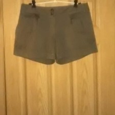 MNG/Mango Causal Sportswear Dress Short Shorts Brown/Red Stripes Size 6 EUC!