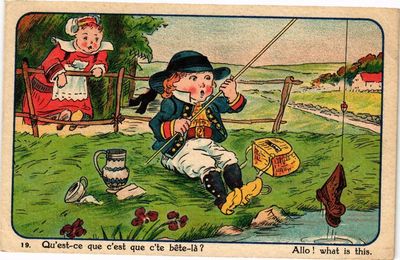 Old postcard Qu'est-ce qu'est que c'te bete-la (250876)
