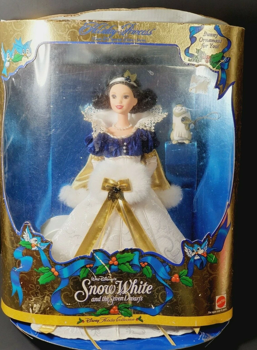 1998 Disney s Snow White Holiday Princess Doll w Bunny Ornament