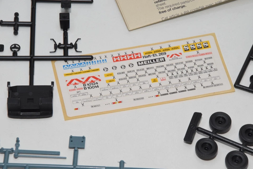 B28 1:87 KIBRI KIT 10376 MAN M.A.N. MEILLER TRUCK CRANE WHITE MIB - Immagine 3 di 4