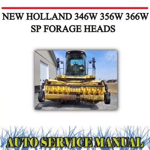 NEW HOLLAND 346W 356W 366W SP FORAGE PICKUP HEADS FACTORY SERVICE MANUAL ~ DVD - Picture 1 of 1
