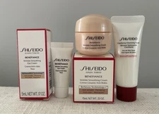 Shiseido Benefiance Wrinkle Smoothing Eye & Face Cream Clarifying Cleansing Foam