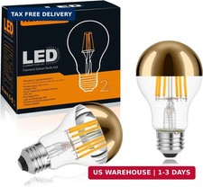 Karlunkoy Half Chrome Light Bulbshalf Gold Tipped Dimmable 6w Equivalent 60... Karlunkoy Half Chrome Light Bulbshalf Gold Tipped Dimmable 6w Equivalent 60...