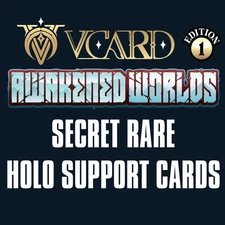 SECRET RARE SUPPORT CARDS VCard Awakened Worlds 1st Ed FULL ART HOLOS