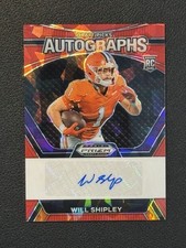 2024 Panini Prizm Draft Picks - Draft Picks Autographs Will Shipley Red Ice Auto