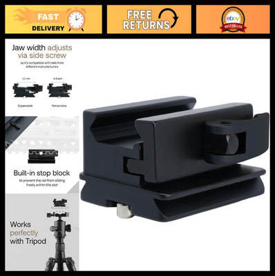Picatinny Rail Adapter for Arca-Swiss Tripod Mount - Aluminum Clamp V2 Upgrade