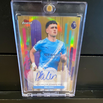 Topps Finest Premier League 2026 Phil Foden Man City FA-PF Auto 14/50