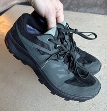 Salomon Men’s Gore-Tex Sneakers Hiking Outline GTX Trail Shoes Sz 9 Black 404771