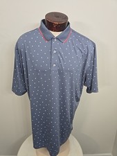 Footjoy Mens XL Gray White Coral Pink Diamonds Short Sleeve Golf Polo Shirt