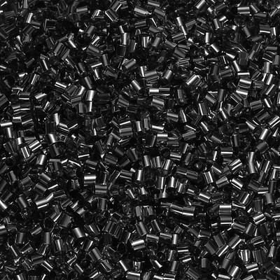 Straw Tube Beads, 150 g 3D Plastic Beads for Crystal Mud Black