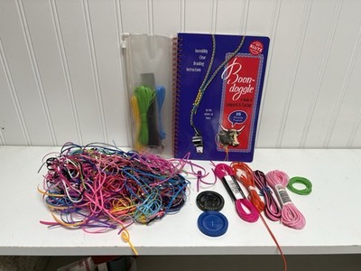 Vintage Y2K Lacing Lanyard Lot Klutz Boon-Doggle Book Pink Purple Blue Crafting