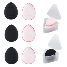 6Pc Mini Finger Powder Puff, Drop-Shaped Makeup Sponges for Foundation, Reusable