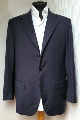 BURBERRY London Sakko / Men's Blazer Super 120's Wool Dark Blue 48