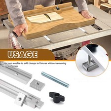 ⁺T Track And Slider Kit Aluminum Alloy Woodworking Sliding Slot Guide Rail T