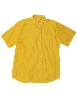 Benetton Herren Hemd XL Gelb AN12