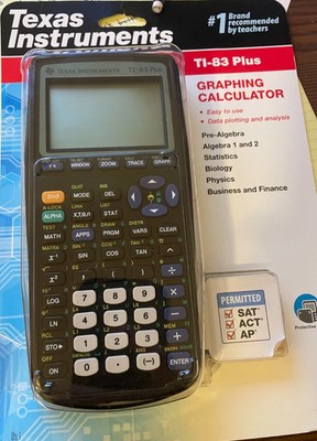 Texas Instruments TI-83 Plus Graphing Calculator, Black 100% NEW.